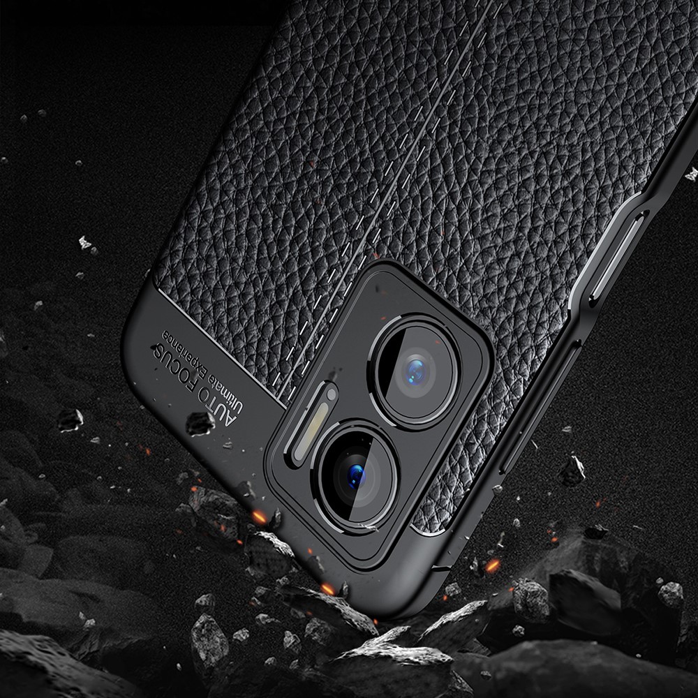  Xiaomi Redmi 10 5G Skal Litchi Textur Blå