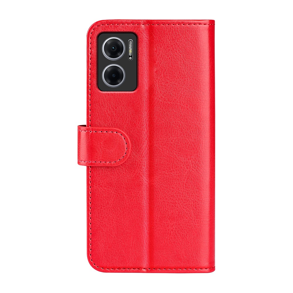  Xiaomi Redmi 10 5G Fodral Crazy Horse Läder Röd