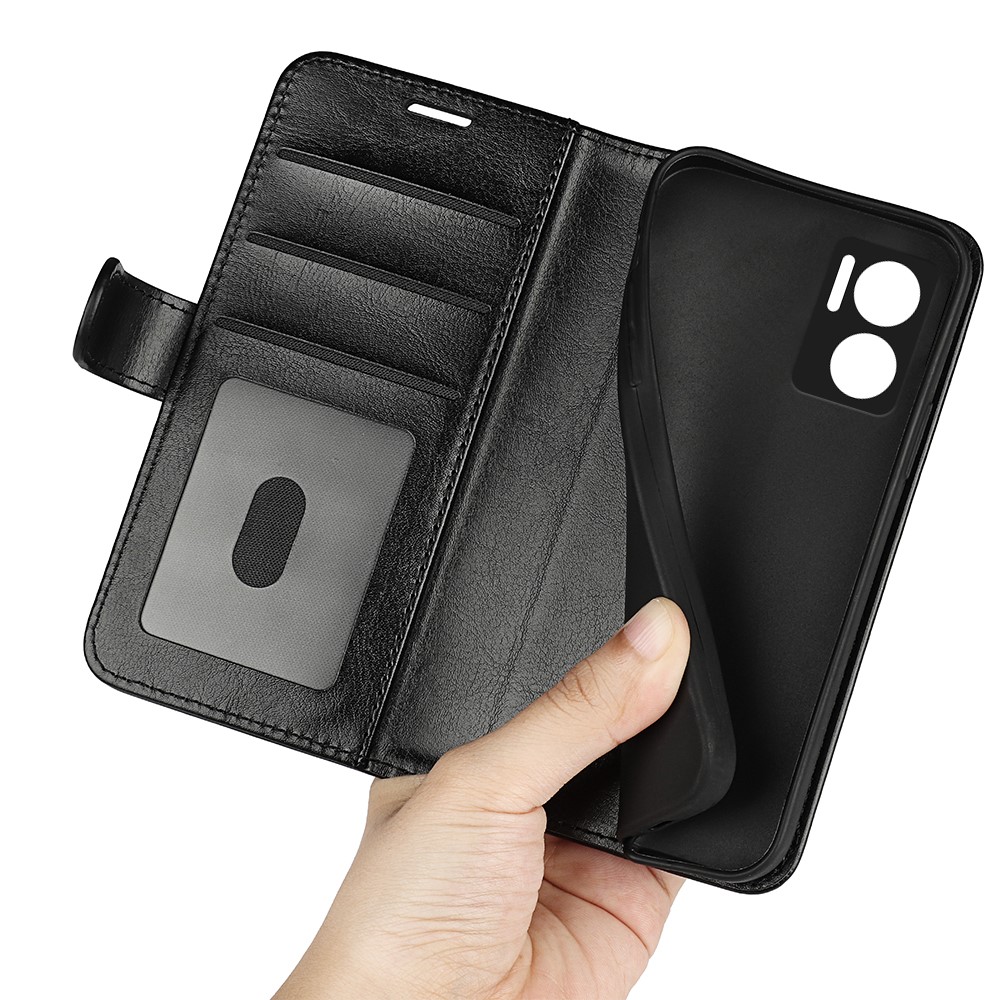  Xiaomi Redmi 10 5G Fodral Crazy Horse Läder Svart