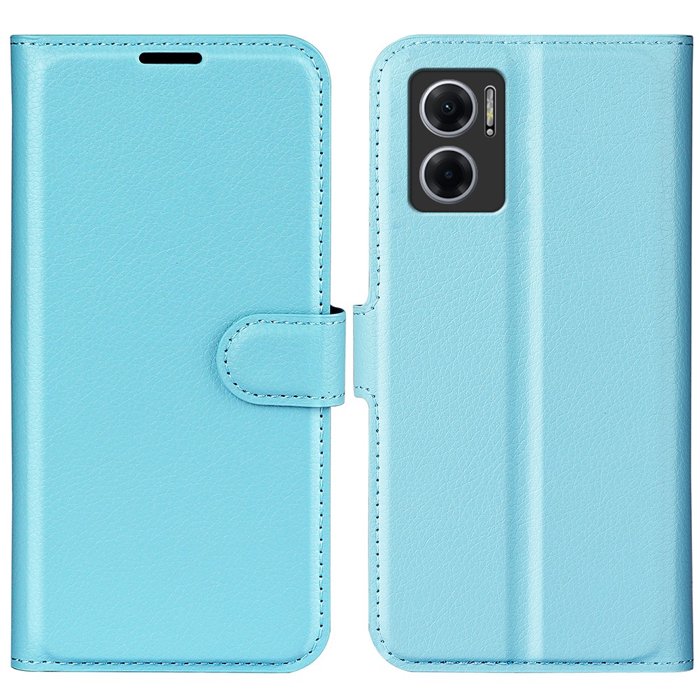  Xiaomi Redmi 10 5G Fodral Litchi Läder Ljus Blå