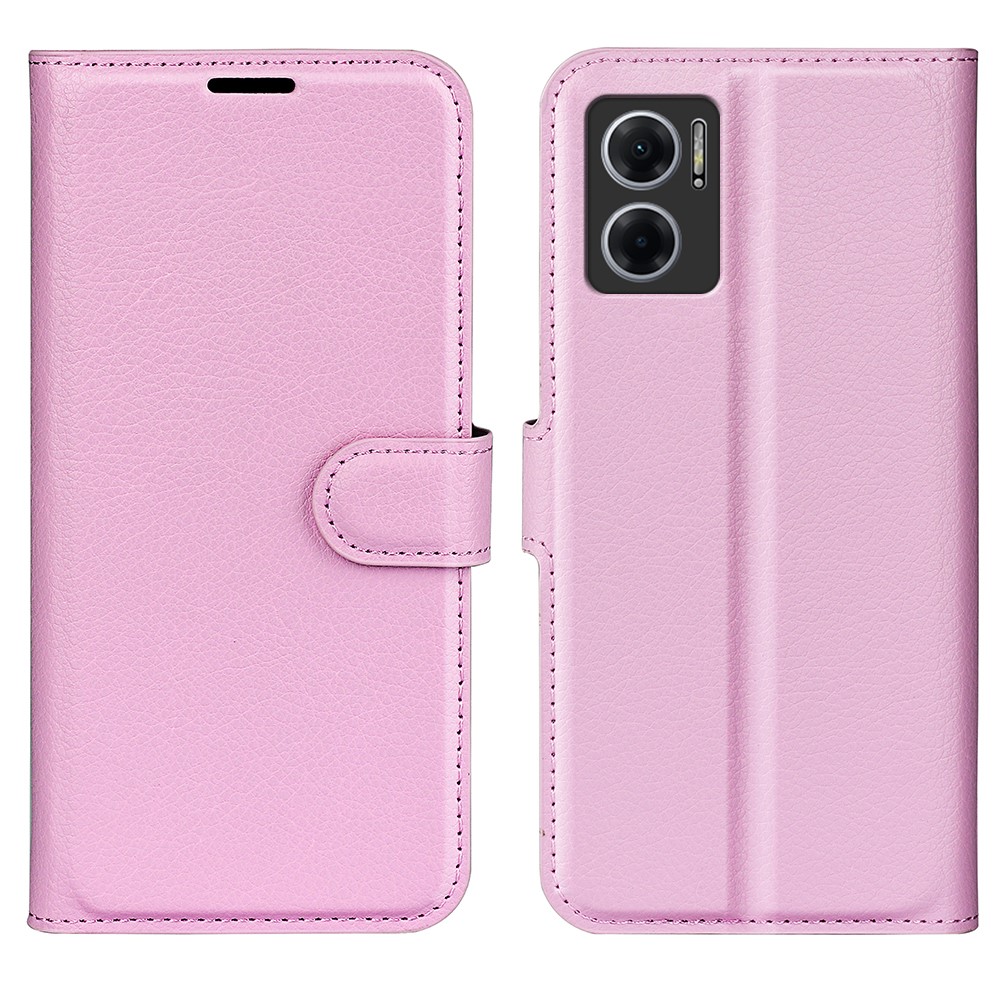  Xiaomi Redmi 10 5G Fodral Litchi Läder Ljus Rosa