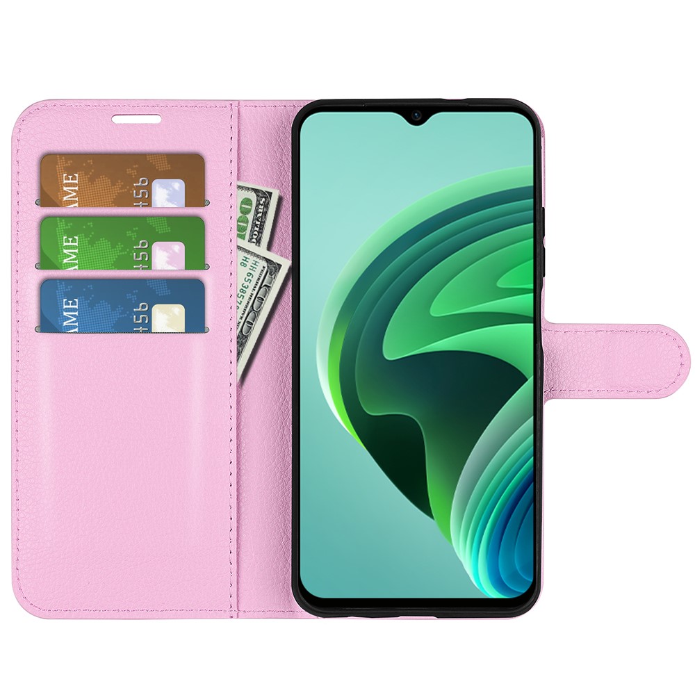  Xiaomi Redmi 10 5G Fodral Litchi Läder Ljus Rosa