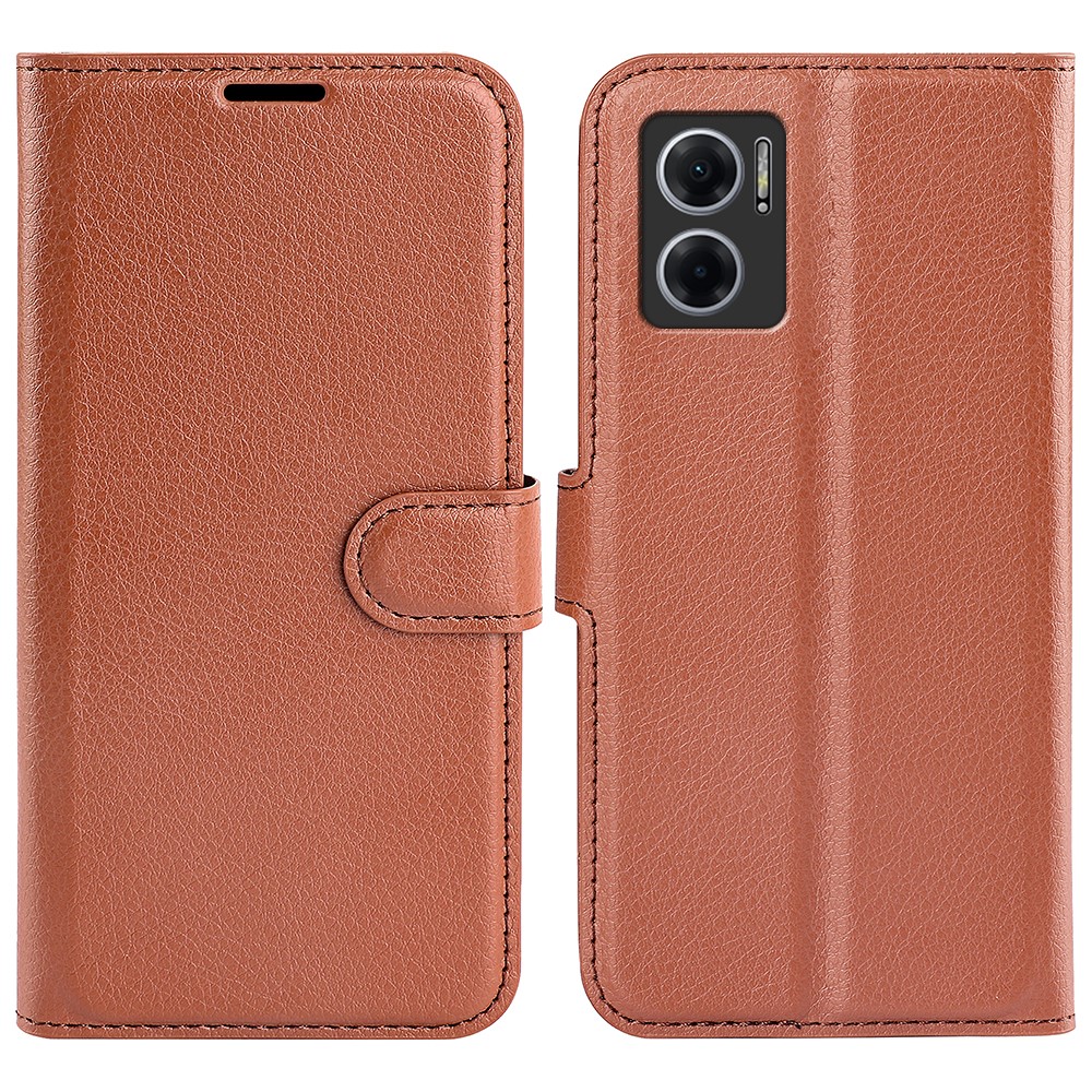  Xiaomi Redmi 10 5G Fodral Litchi Läder Brun