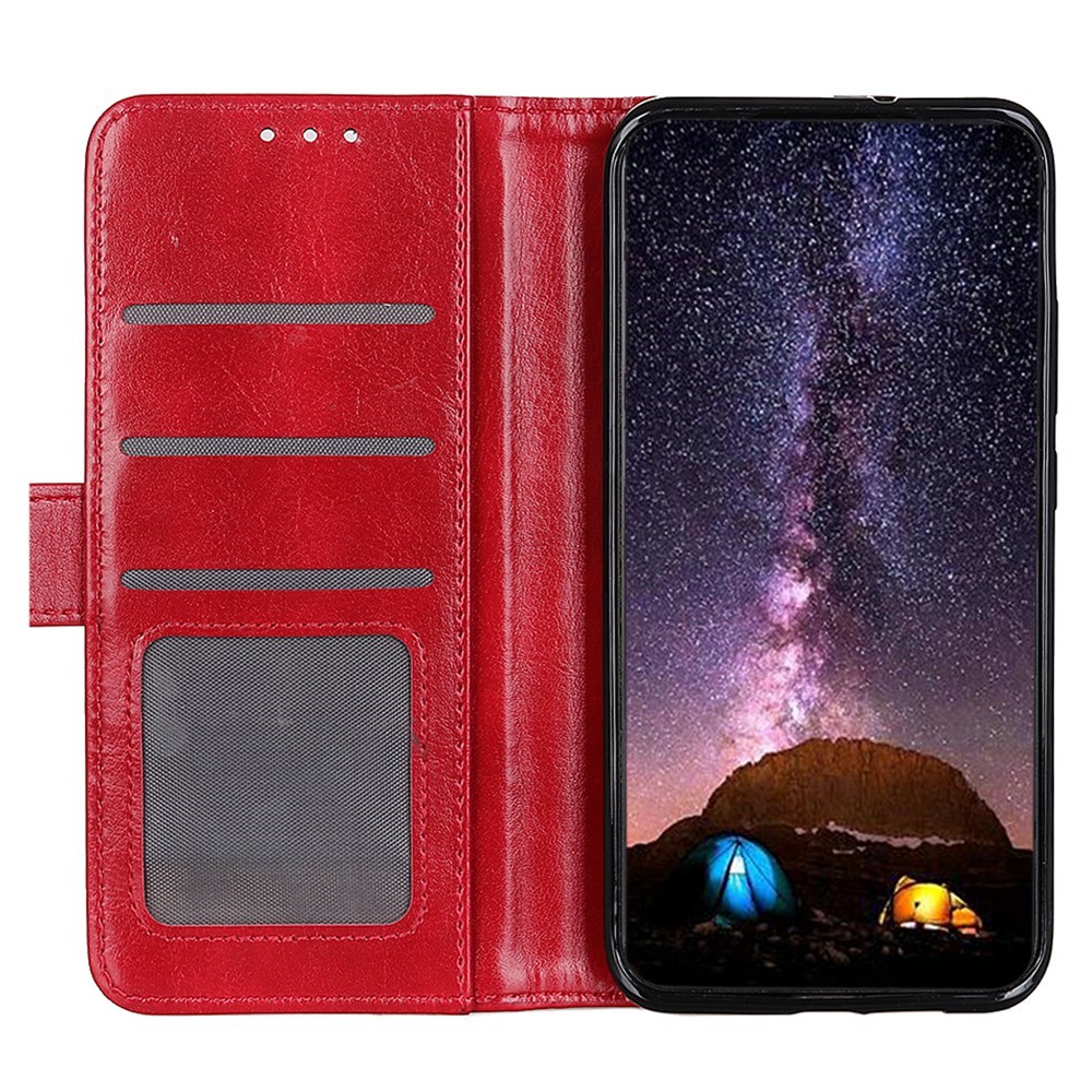  Xiaomi Redmi 10 5G Fodral Crazy Horse Röd