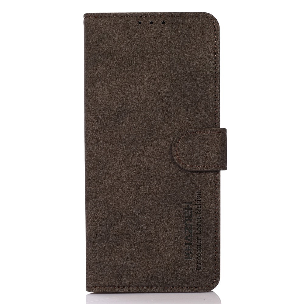 KHAZNEH KHAZNEH Xiaomi Redmi 10 5G Fodral Retro Läder Brun