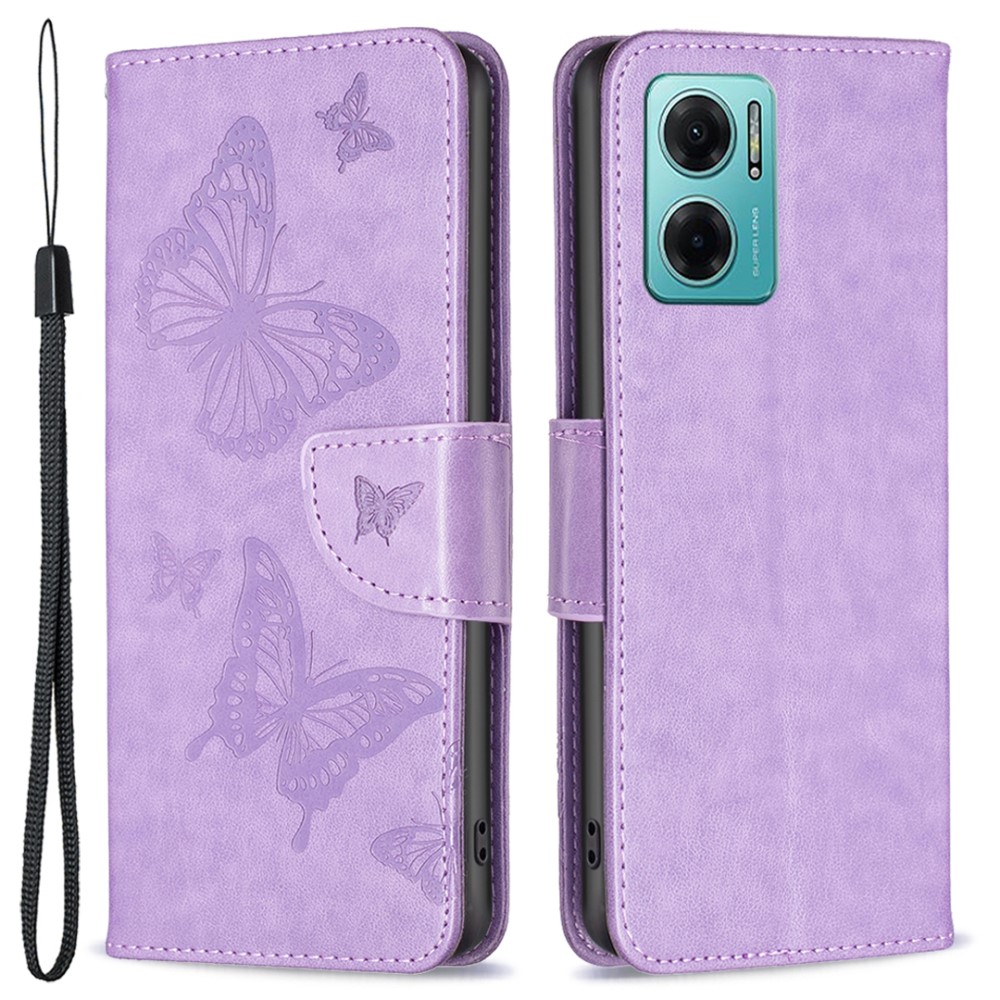  Xiaomi Redmi 10 5G Fodral Butterfly Lila