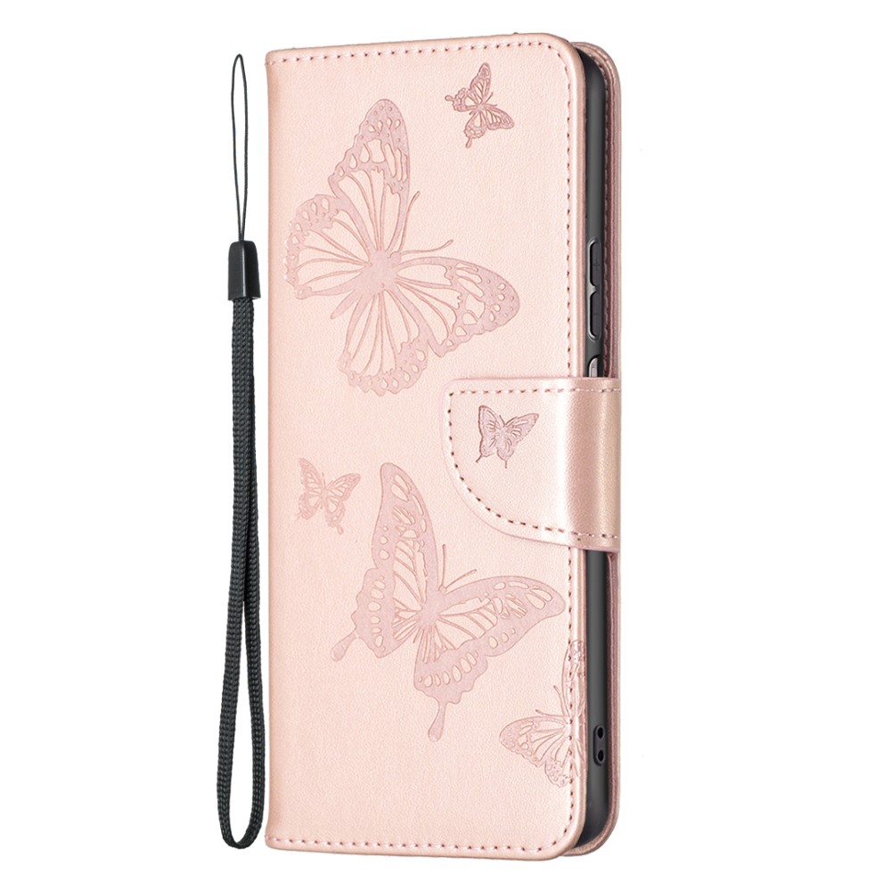  Xiaomi Redmi 10 5G Fodral Butterfly Roséguld