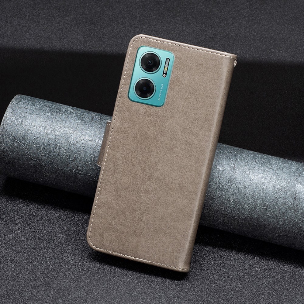  Xiaomi Redmi 10 5G Fodral Butterfly Grå