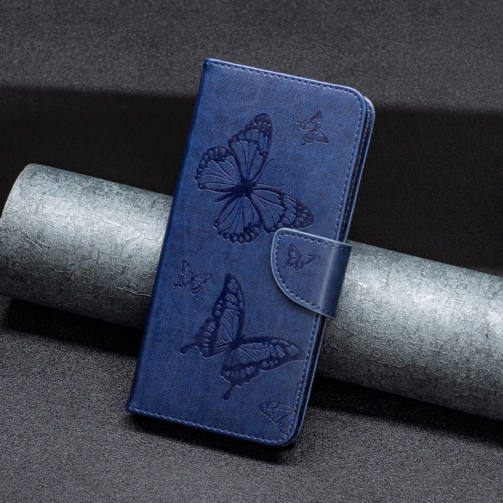  Xiaomi Redmi 10 5G Fodral Butterfly Mörk Blå