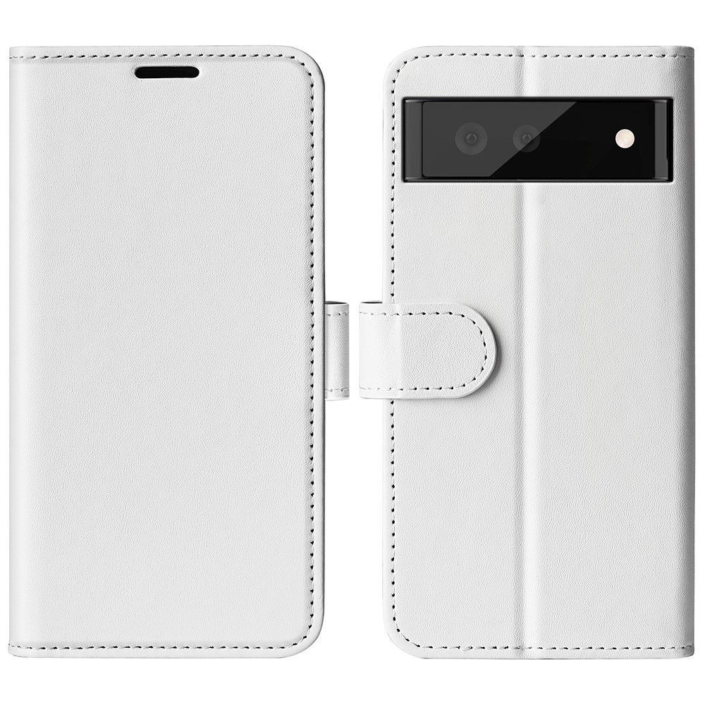  Google Pixel 7 Fodral Crazy Horse Läder Vit