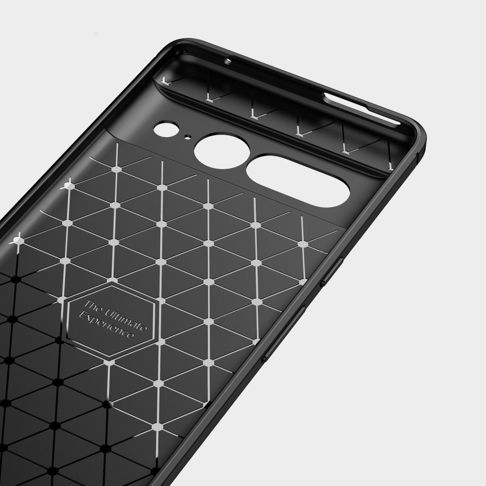  Google Pixel 7 Pro Skal Borstad Stål Textur Blå