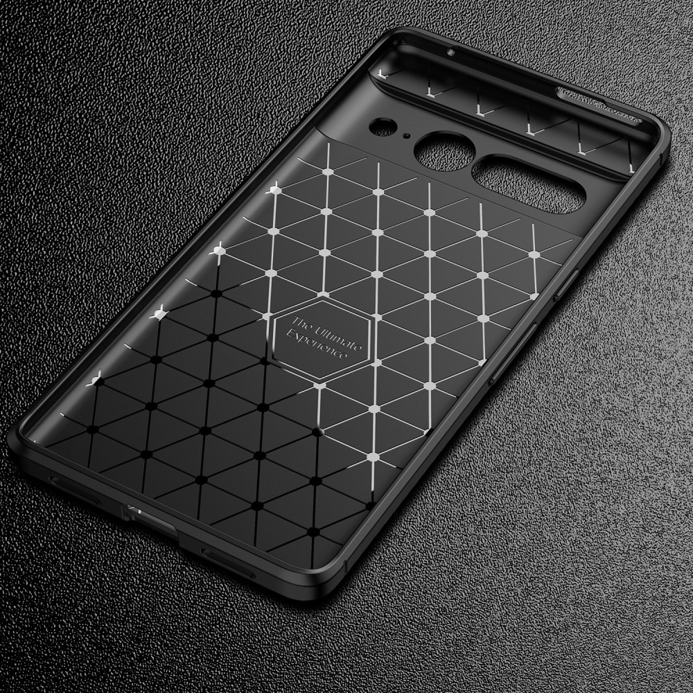  Google Pixel 7 Pro Skal Kolfiber Textur Blå