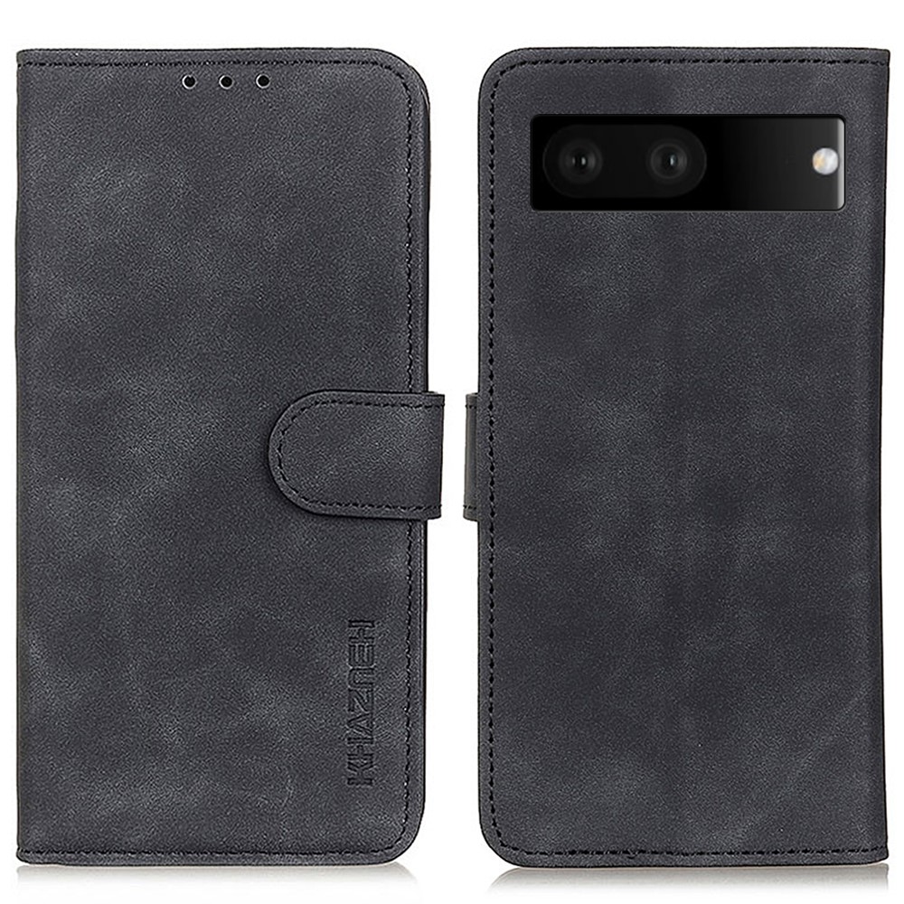 KHAZNEH KHAZNEH Google Pixel 7 Fodral Retro Läder Svart