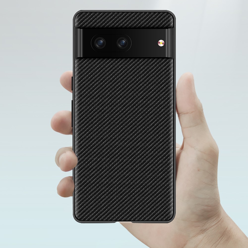  Google Pixel 7 Skal Kolfiber Textur Guld
