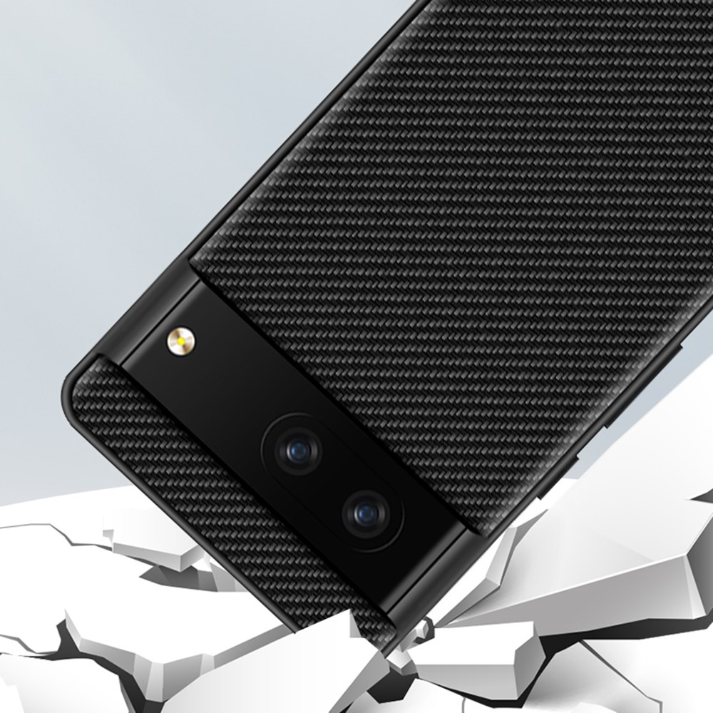  Google Pixel 7 Skal Kolfiber Textur Guld