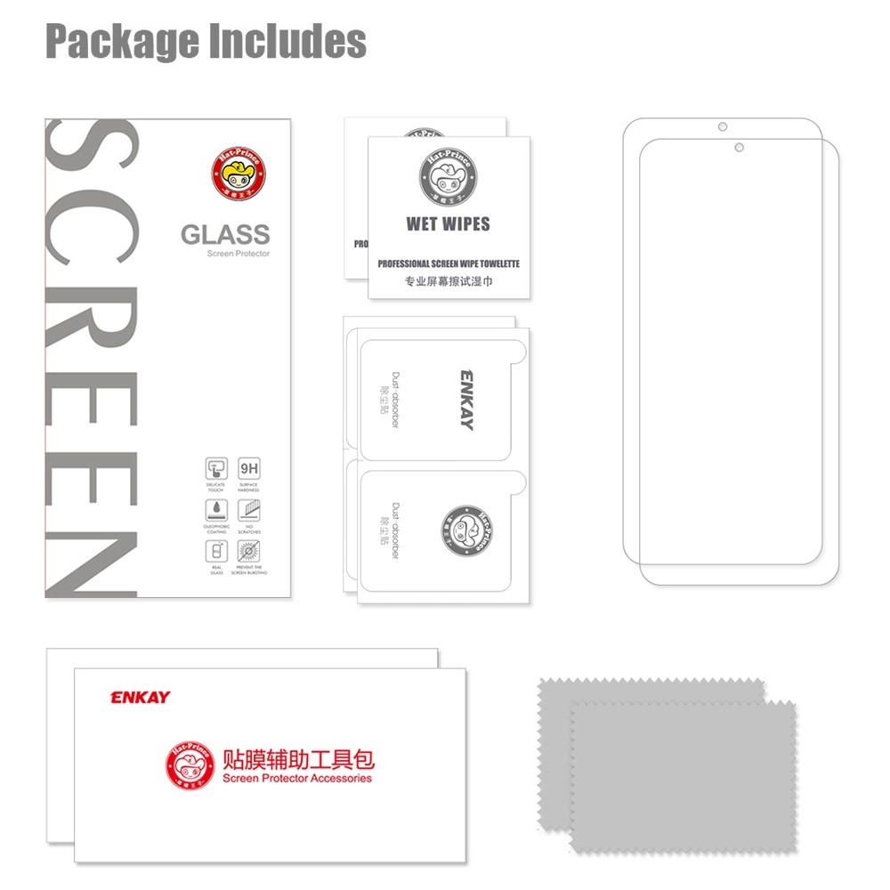 HAT PRINCE HAT PRINCE Xiaomi Redmi 10 5G 2-PACK Skärmskydd Härdat Glas