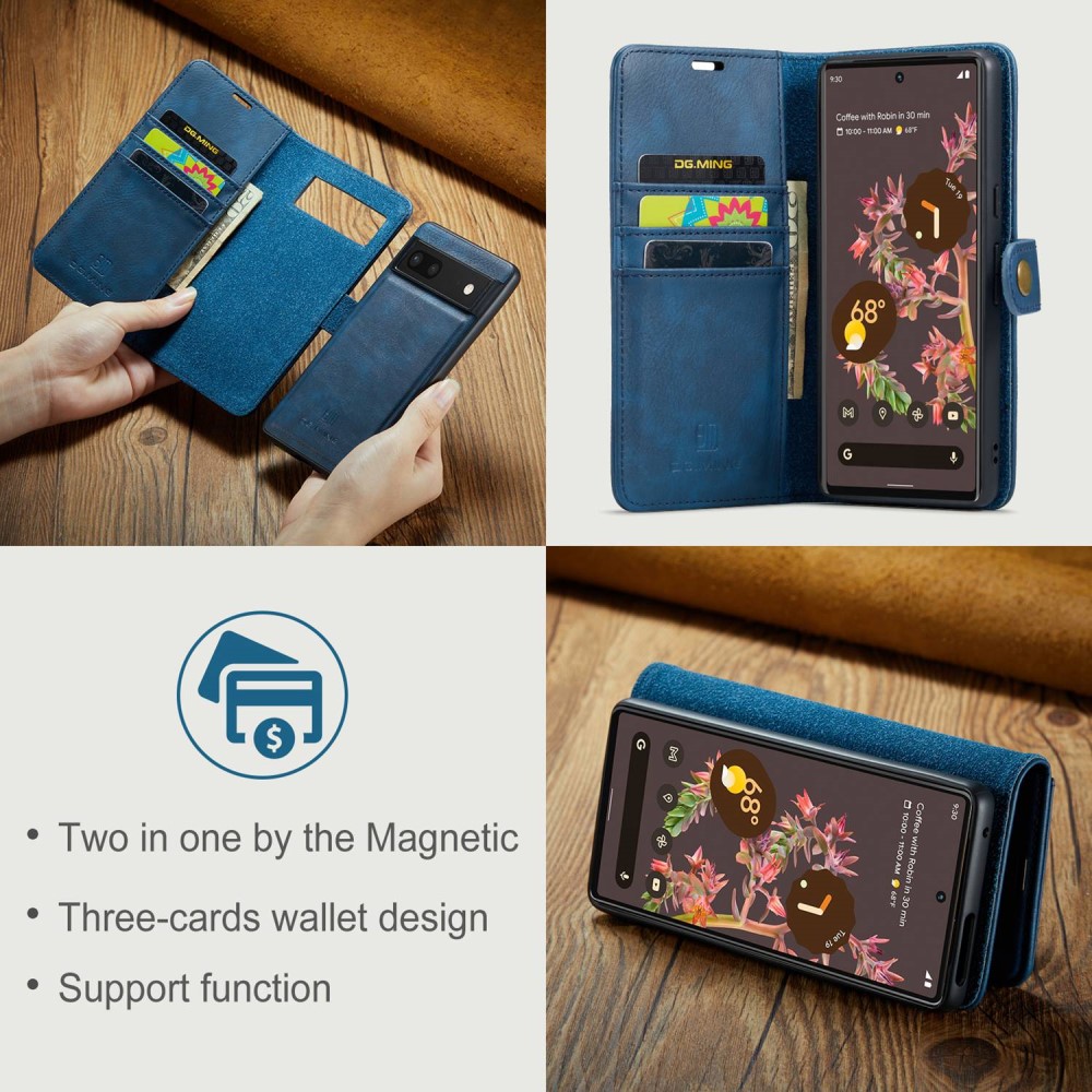 DG.MING DG.MING Google Pixel 7 2in1 Magnet Fodral / Skal Blå