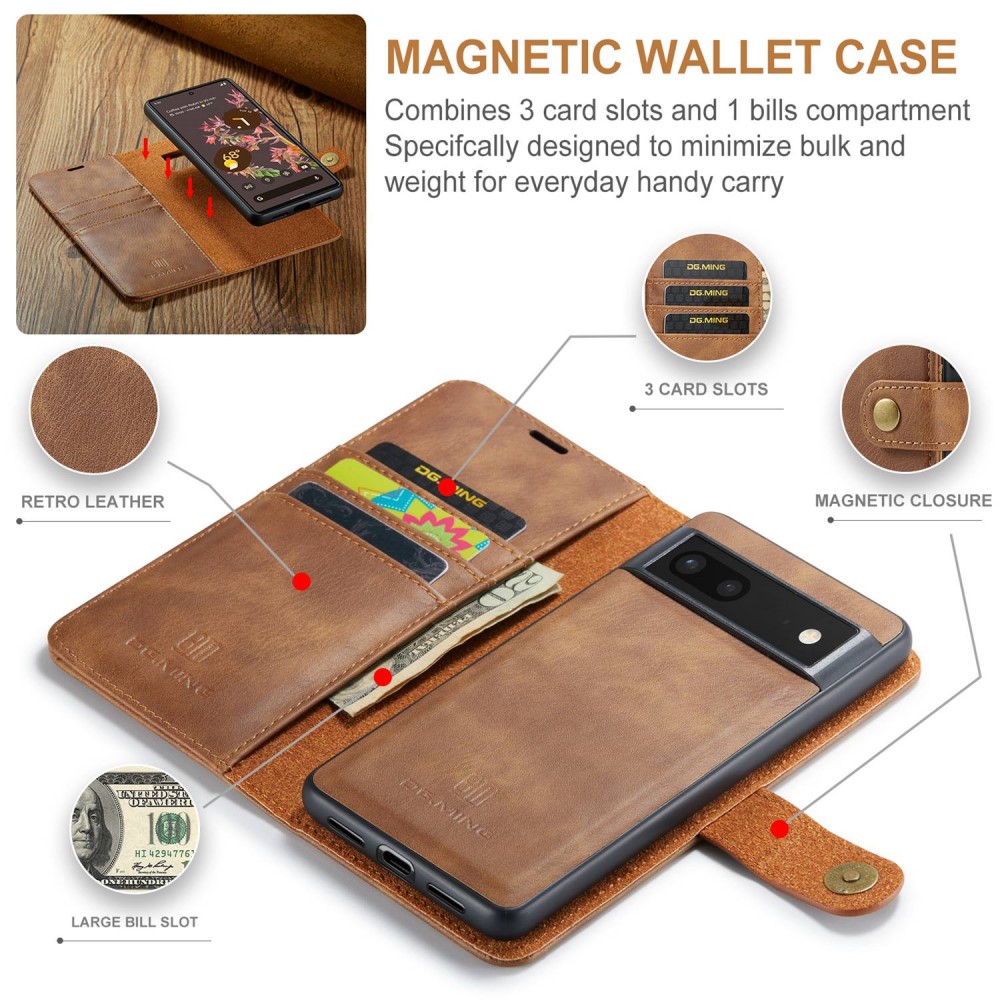DG.MING DG.MING Google Pixel 7 2in1 Magnet Fodral / Skal Brun