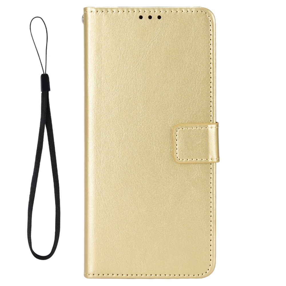  Motorola Edge 30 Fusion 5G Fodral Crazy Horse Läder Guld