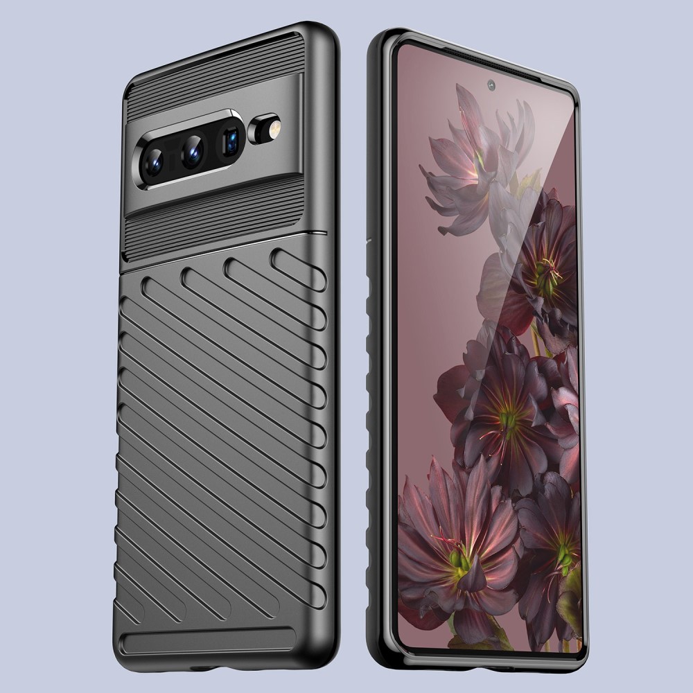  Google Pixel 7 Pro Skal Twill Textur Svart