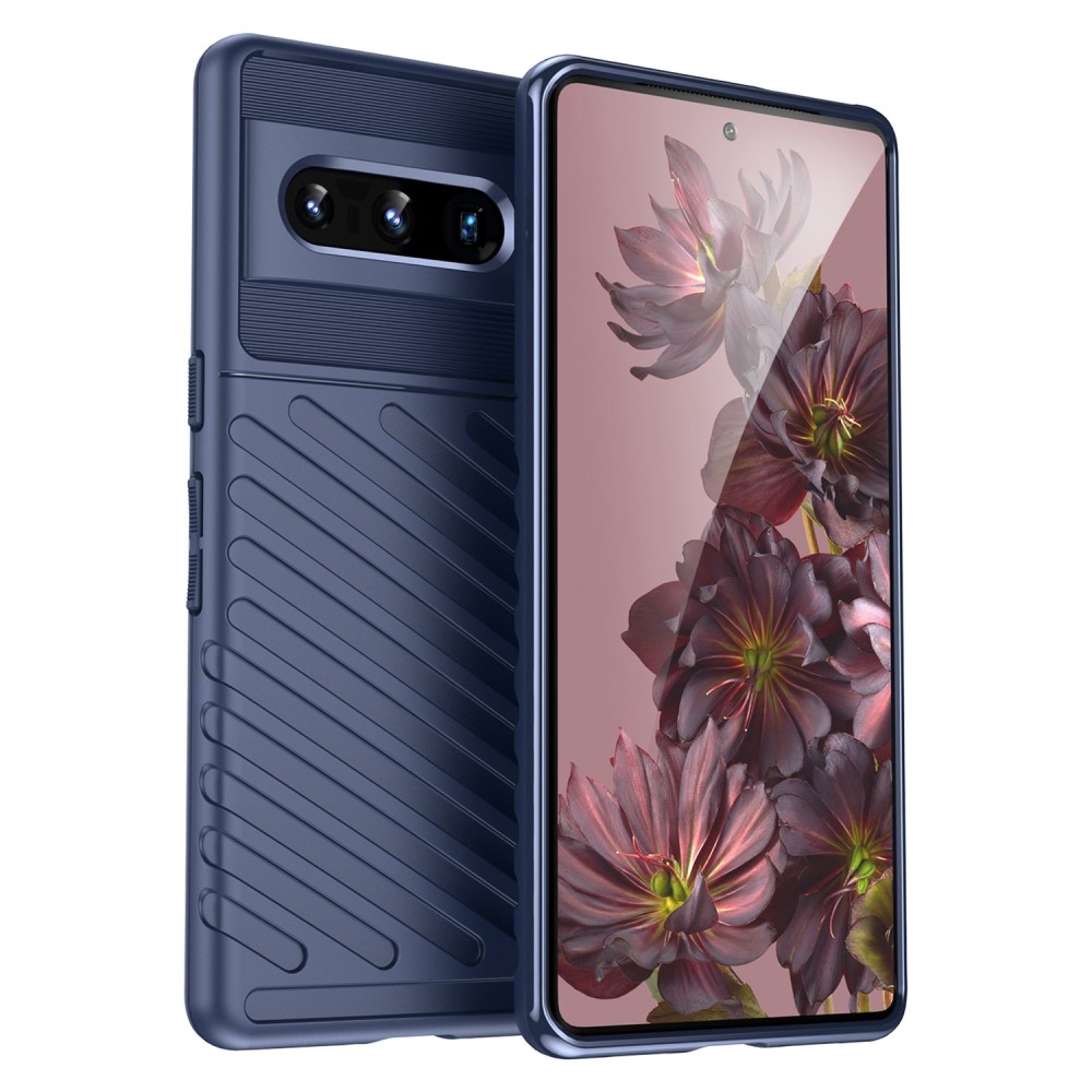  Google Pixel 7 Pro Skal Twill Textur Blå