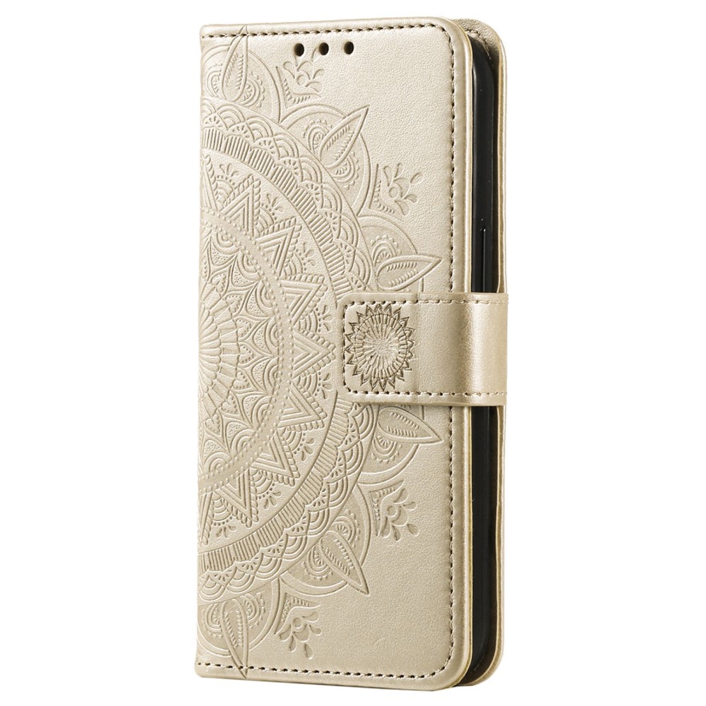  Sony Xperia 5 IV Fodral Mandala Läder Guld