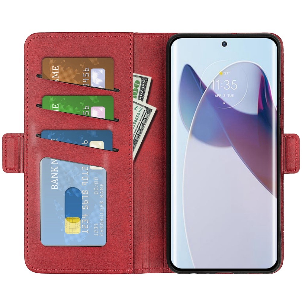  Motorola Edge 30 Ultra 5G Fodral Magnetisk Stängning Röd