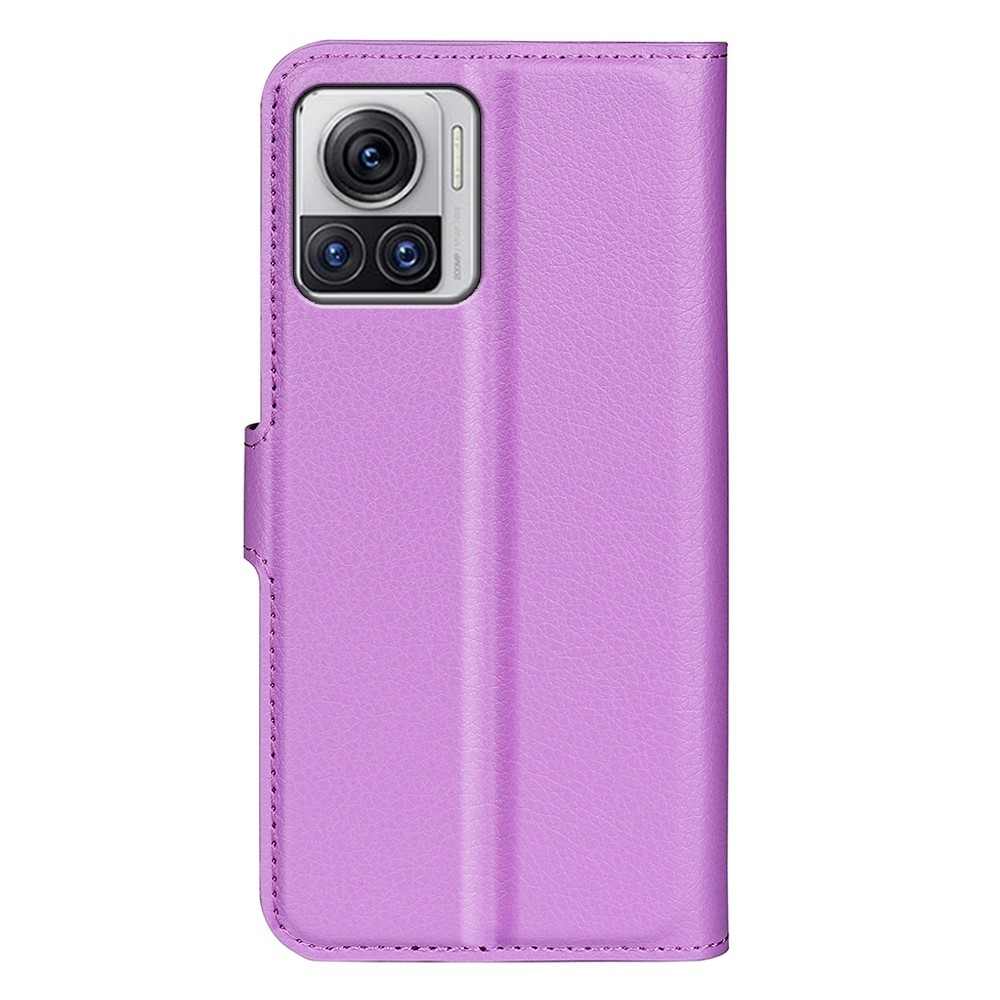  Motorola Edge 30 Ultra 5G Fodral Litchi Läder Lila