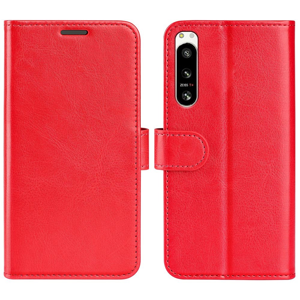  Sony Xperia 5 IV Fodral Crazy Horse Läder Röd