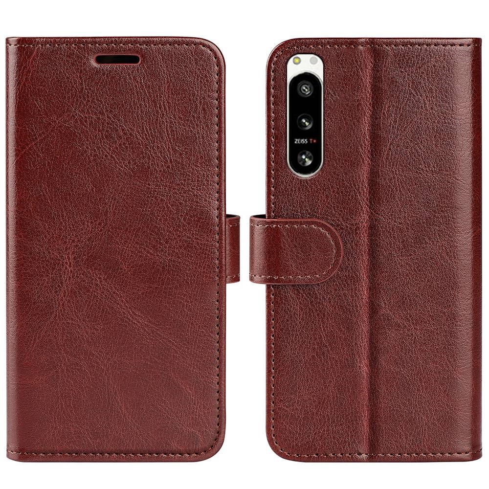  Sony Xperia 5 IV Fodral Crazy Horse Läder Brun