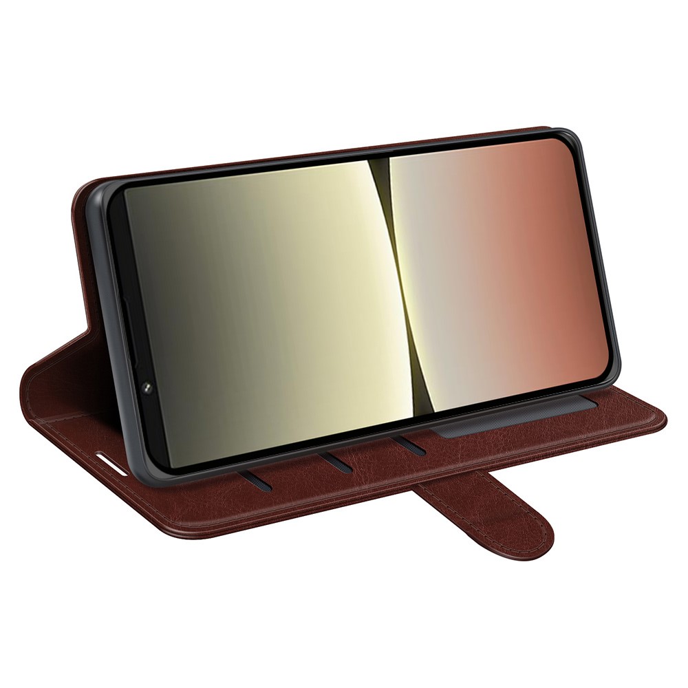  Sony Xperia 5 IV Fodral Crazy Horse Läder Brun
