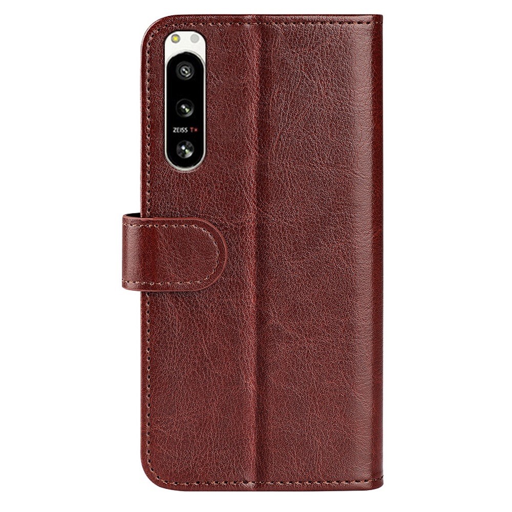  Sony Xperia 5 IV Fodral Crazy Horse Läder Brun