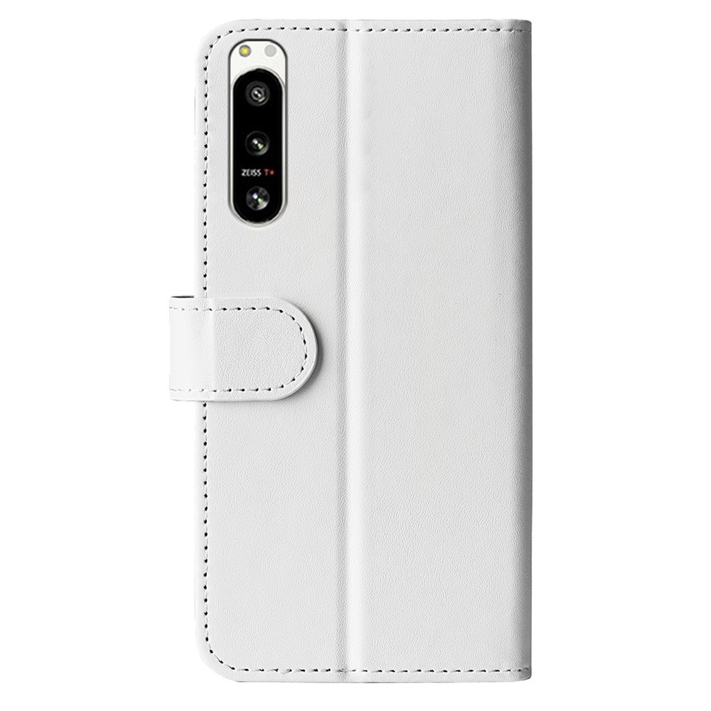  Sony Xperia 5 IV Fodral Crazy Horse Läder Vit