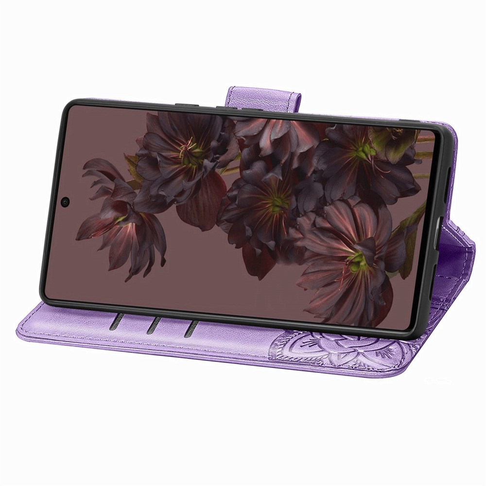  Google Pixel 7 Fodral Fjäril Tryck Ljus Lila