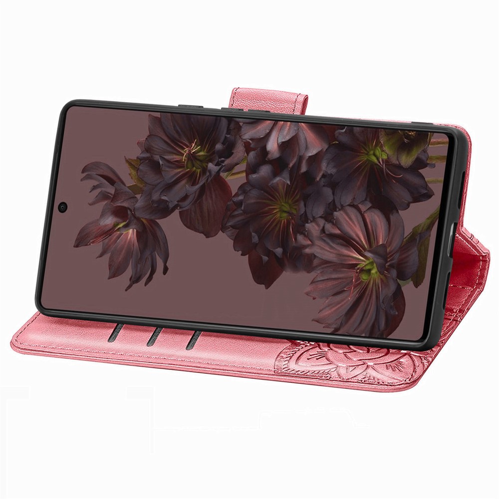  Google Pixel 7 Fodral Fjäril Tryck Rosa