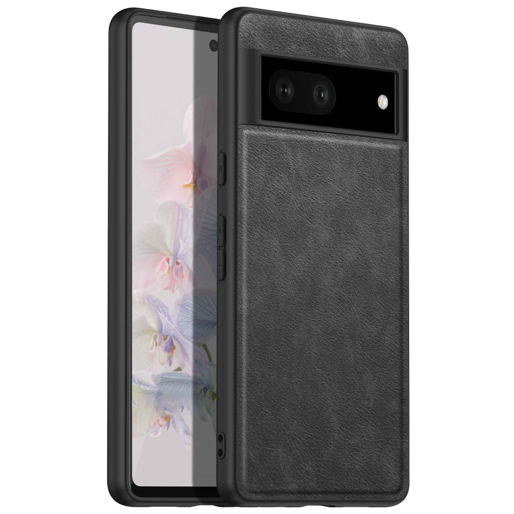  Google Pixel 7 Skal Retro Läderbelagt Svart