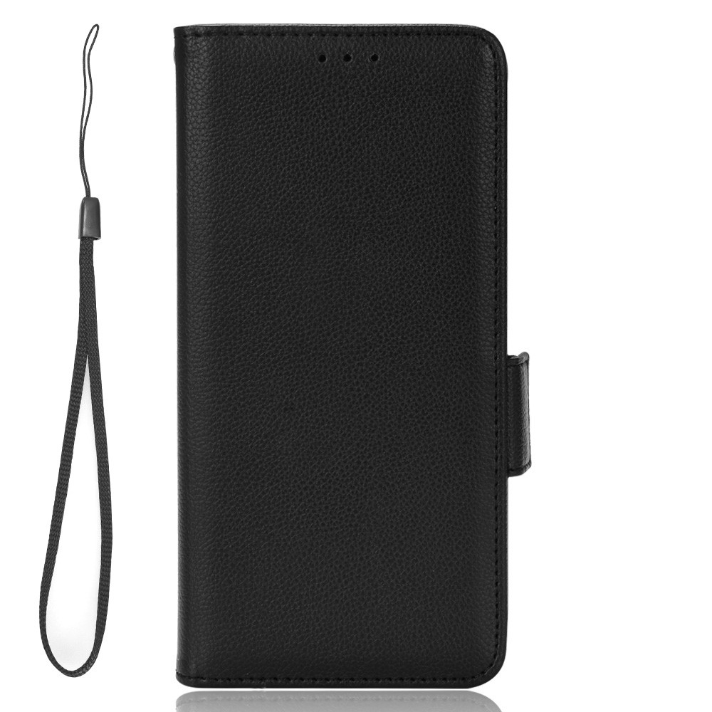  Motorola Edge 30 Fusion 5G Fodral Litchi Läder Svart