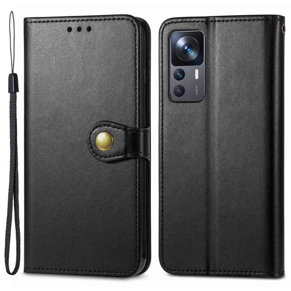  Xiaomi 12T / 12T Pro Fodral Magnetisk Mässing Svart
