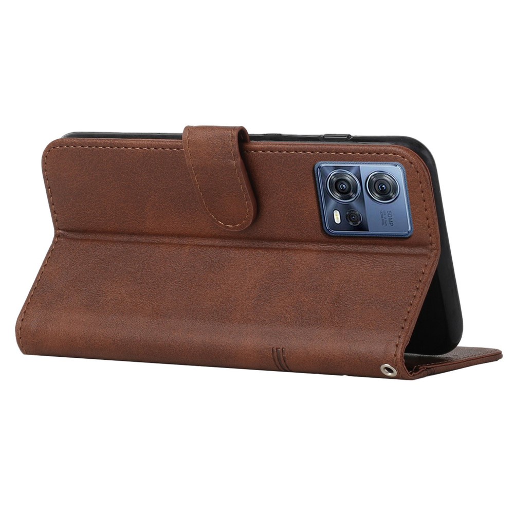  Motorola Edge 30 Fusion 5G Fodral Läder Brun