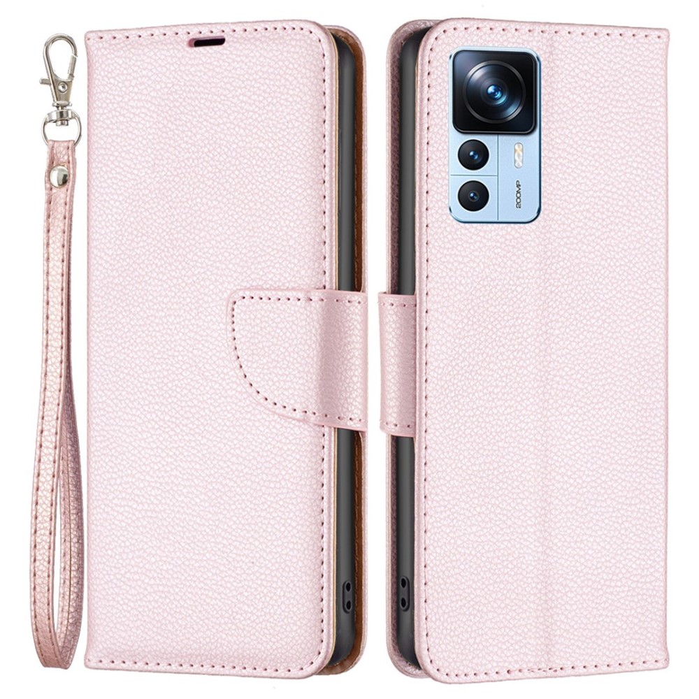  Xiaomi 12T / 12T Pro Fodral Shark Litchi Roséguld