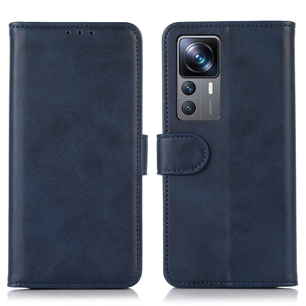  Xiaomi 12T / 12T Pro Fodral Solid Läder Blå