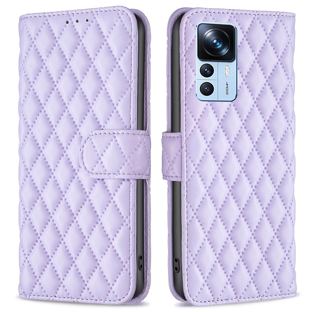  Xiaomi 12T / 12T Pro Fodral Diamond Läder Lila