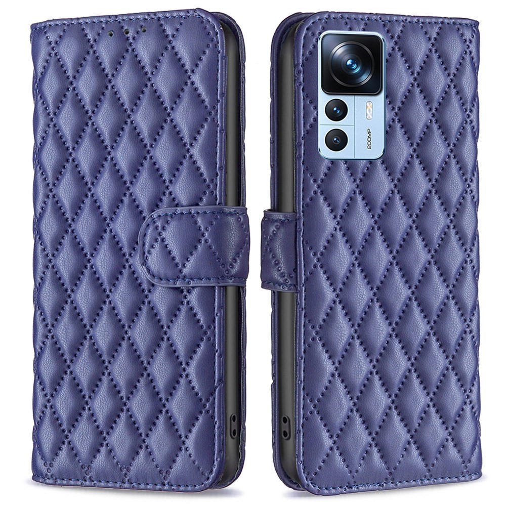  Xiaomi 12T / 12T Pro Fodral Diamond Läder Blå