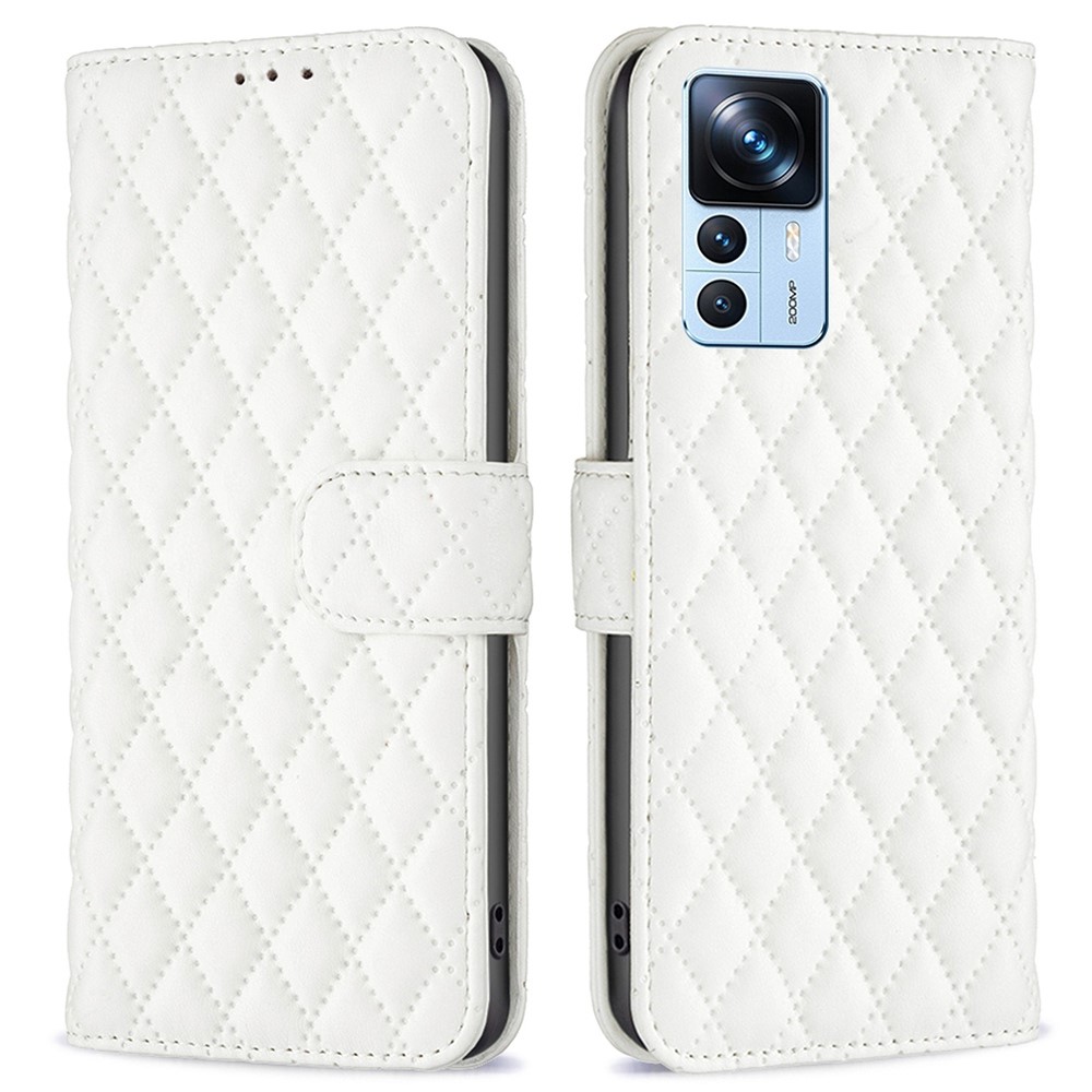  Xiaomi 12T / 12T Pro Fodral Diamond Läder Vit