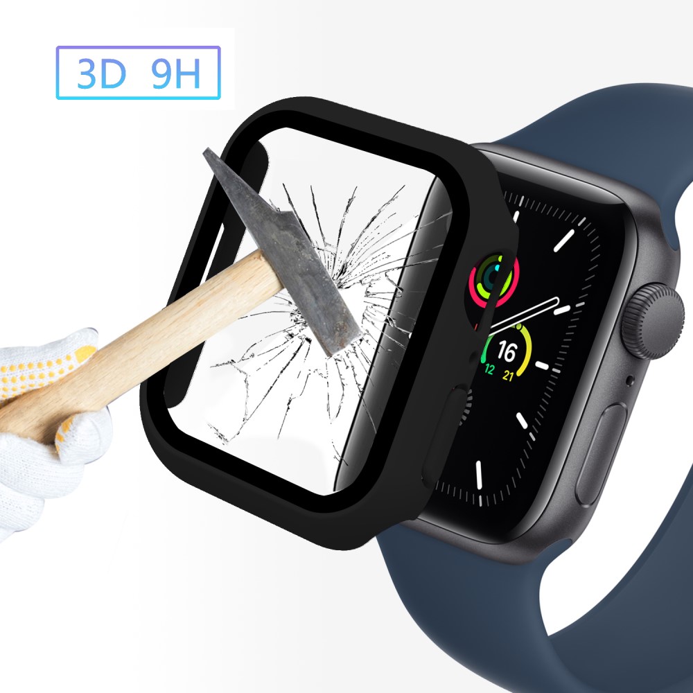  Apple Watch 7/8 45mm Skal Med Härdat Glas Svart