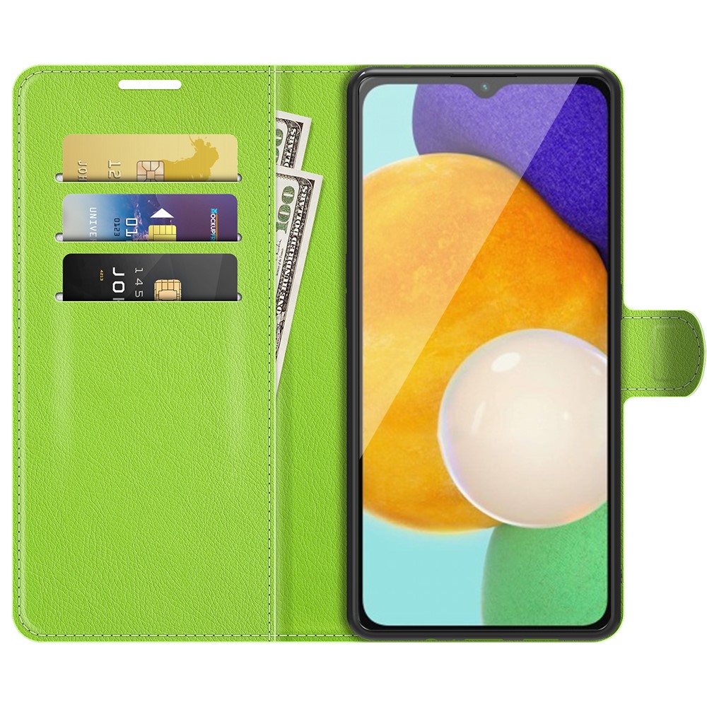  Samsung Galaxy A04s / A13 5G Fodral Litchi Läder Grön