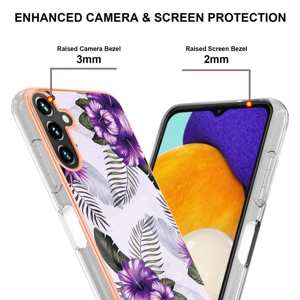  Samsung Galaxy A04s / A13 5G Skal TPU Marmor Blommor