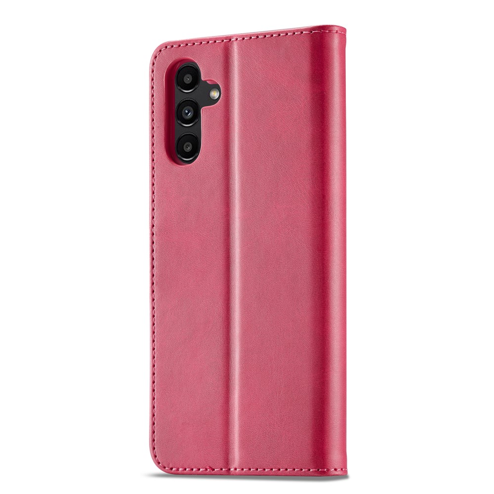 LC.IMEEKE LC.IMEEKE Samsung Galaxy A04s / A13 5G Fodral Läder Röd/Rosa