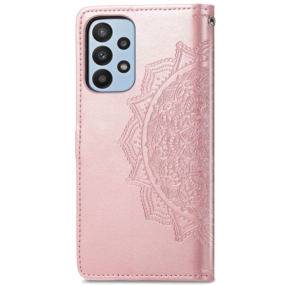  Samsung Galaxy A23 5G Fodral Mandala Läder Roséguld