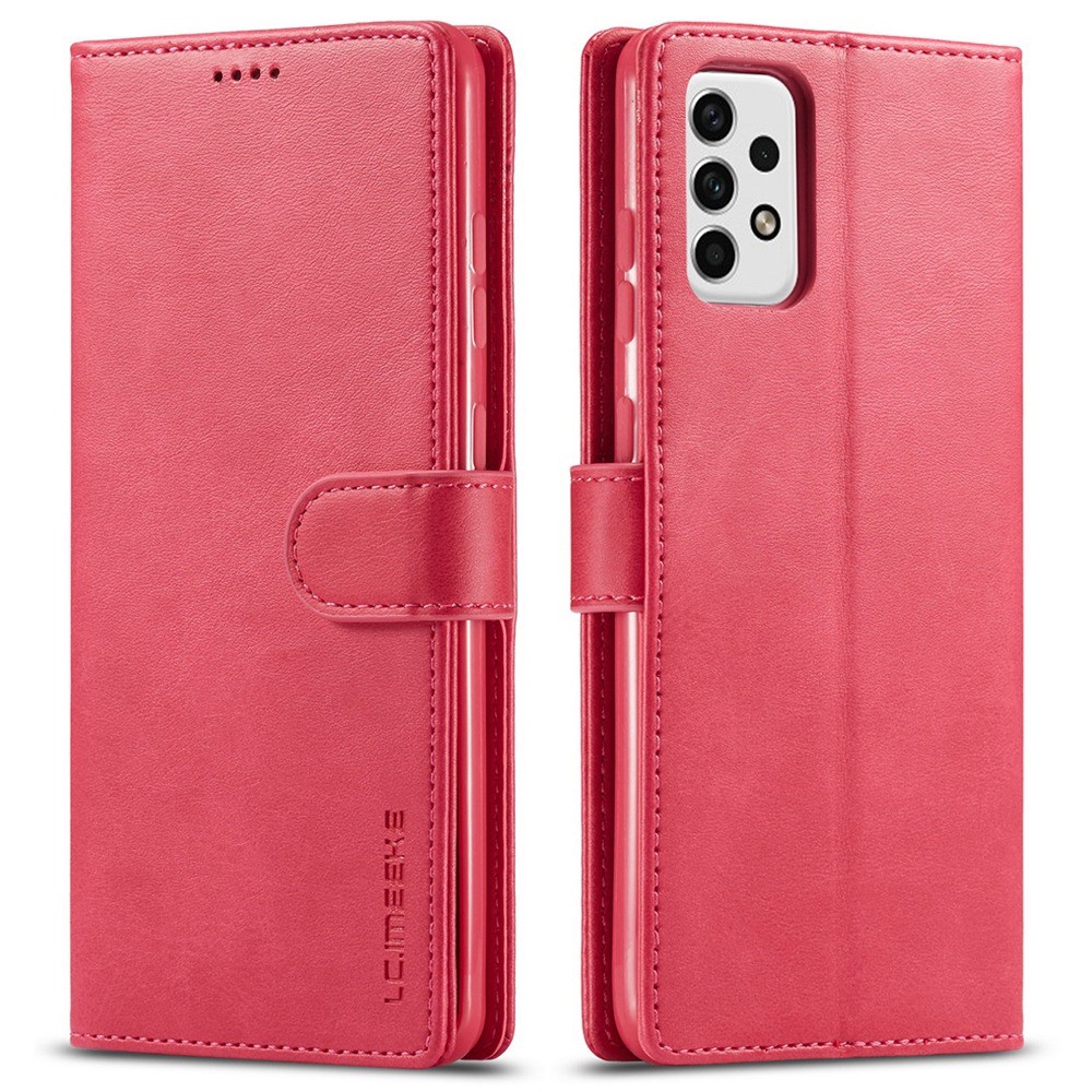 LC.IMEEKE LC.IMEEKE Samsung Galaxy A23 5G Fodral Läder Röd/Rosa